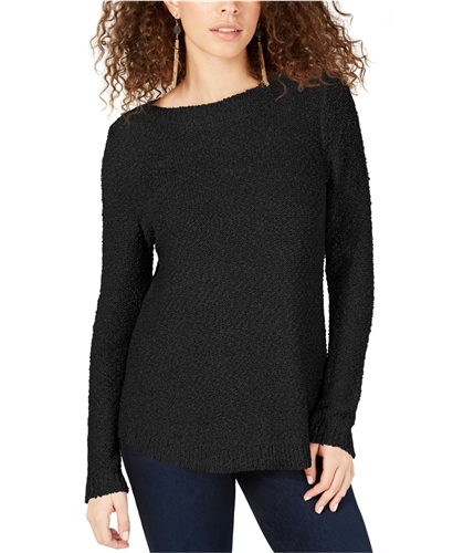 I-N-C Womens Shimmer Knit Sweater black XS