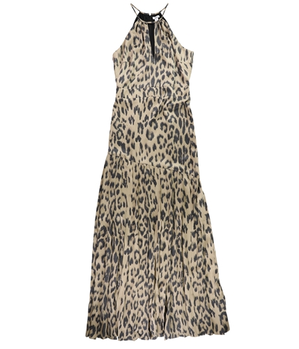 bar III Womens Halter Maxi Dress tan 0
