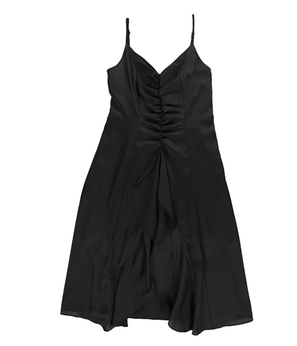 bar III Womens Ruffle-Front A-line Dress black XXS