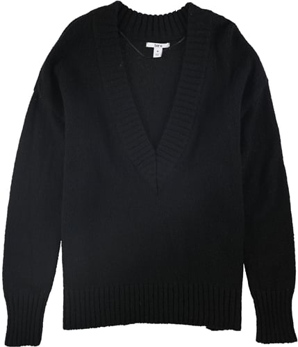 bar III Womens V-Neck Pullover Sweater black XS