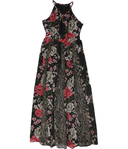 I-N-C Womens Floral Maxi Dress black 2