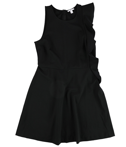 bar III Womens Asymmetrical Fit & Flare Dress black M