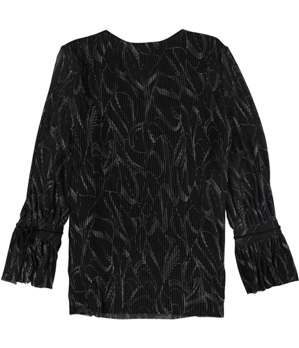 Alfani Womens Pleated Pullover Blouse black XL