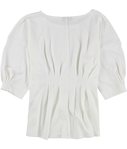 Alfani Womens Cinched Front Pullover Blouse softwhite S
