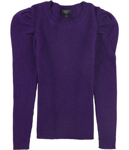 Charter Club Womens Ribbed Pullover Sweater purple XL