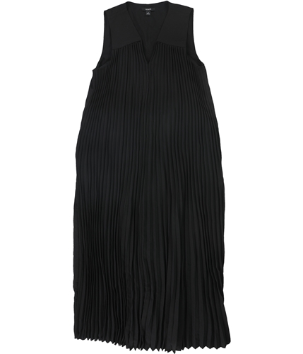 Alfani Womens Pleated Midi Dress black M