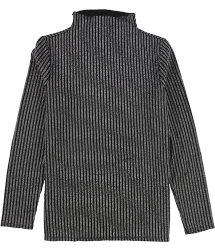 Alfani Womens Ribbed Pullover Blouse silver S