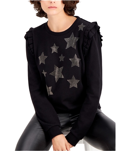 I-N-C Womens Stars Sweatshirt black XS