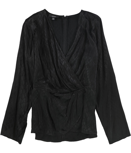 Alfani Womens Scales Pullover Blouse black S