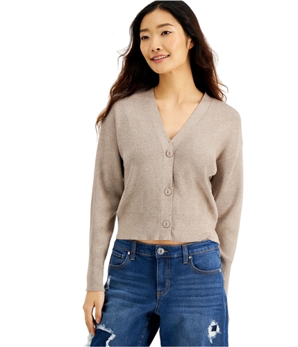 I-N-C Womens Ribbed Cardigan Sweater ashwoodheather S