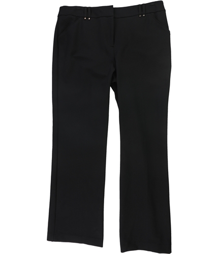 Alfani Womens Solid Casual Trouser Pants black 2x32