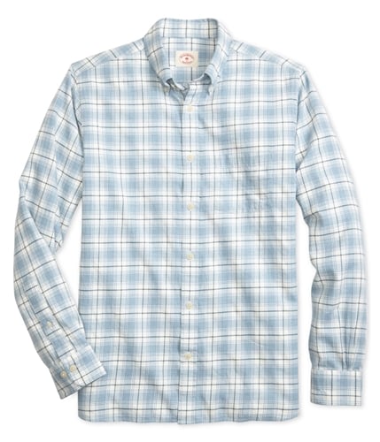 Brooks Brothers Mens Flannel Button Up Shirt blue S