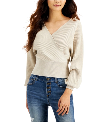 I-N-C Womens Sparkle Pullover Sweater natural M