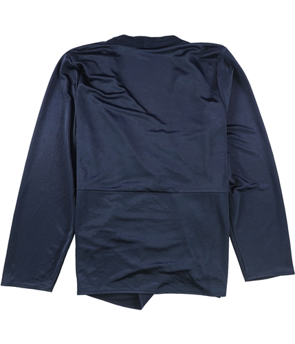 Alfani Womens Draped Pullover Blouse navy S
