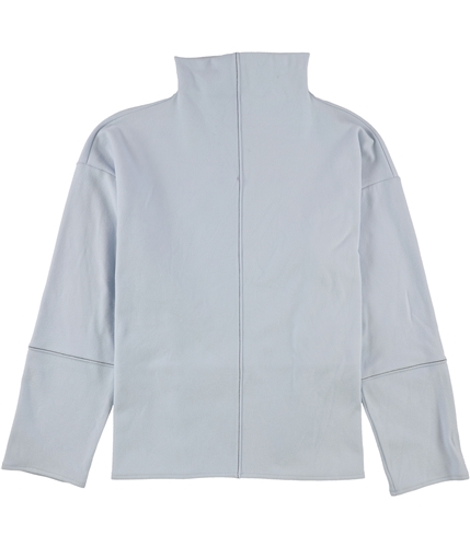 Alfani Womens Mock-Neck Split-Hem Pullover Blouse ltpasblue S