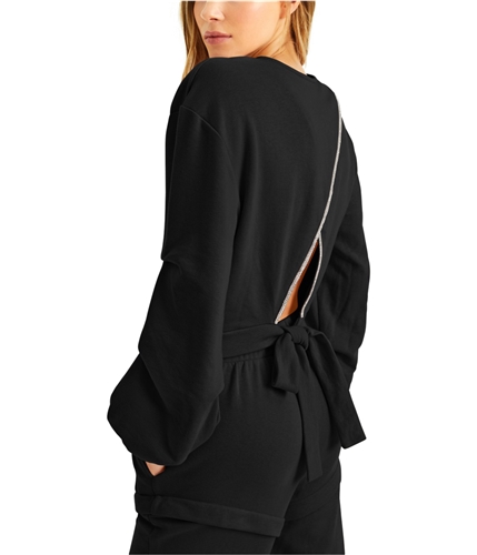 I-N-C Womens Embellished Sweatshirt black S