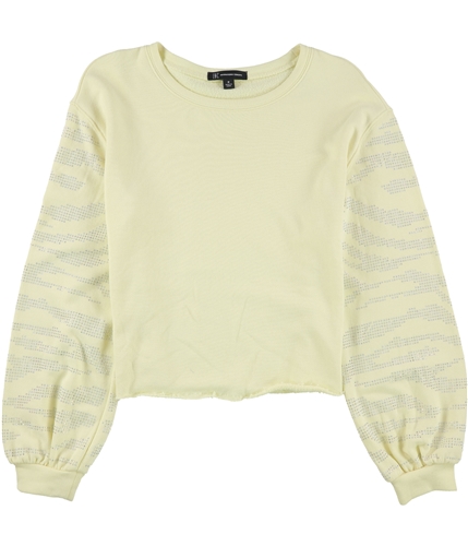 I-N-C Womens Embellished Sweatshirt lemoncandy XS