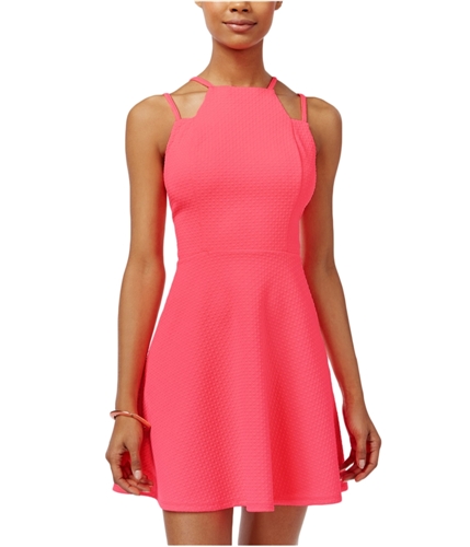Material Girl Womens Quilted A-line Dress neonpunch XL