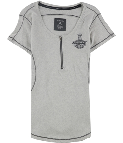 Antigua Womens LA Kings 2014 Stanley Cup Champions Graphic T-Shirt gray S