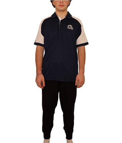 Antigua Mens L.A. Rams Rugby Polo Shirt navy L