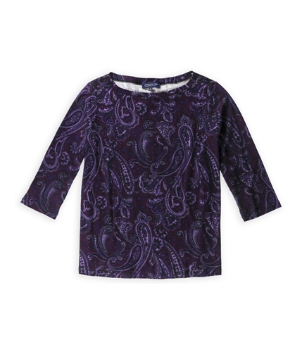Jones New York Womens Paisley Graphic T-Shirt purplepaisley 3X
