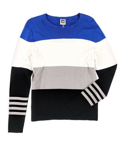 Anne Klein Womens Stripe Pullover Sweater bizetbluecombo S