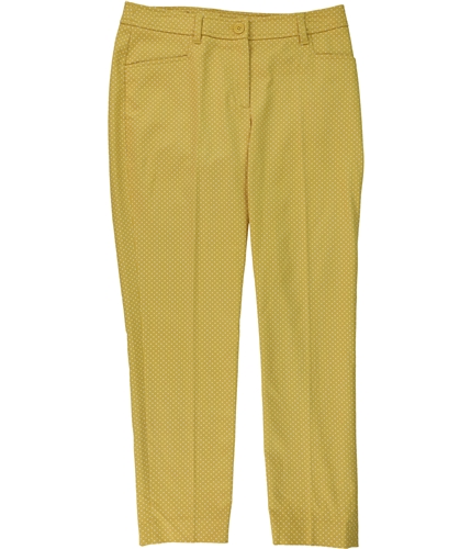 Anne Klein Womens Dot Casual Trouser Pants yellow 4x28