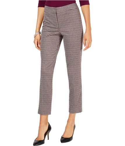 Nine West Womens Houndstooth Casual Trouser Pants wine 4x29