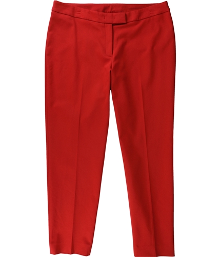 Anne Klein Womens Solid Casual Cropped Pants red 6x27