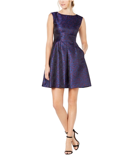 Anne Klein Womens Inverted Pleat A-line Dress brightblue 0