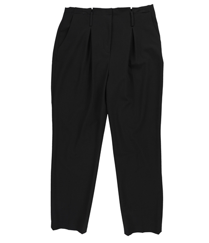 bar III Womens Pleated Casual Trouser Pants black 10x28