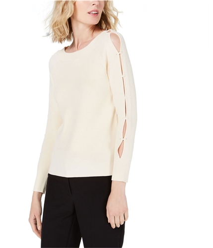 Anne Klein Womens Knit Pullover Sweater white S