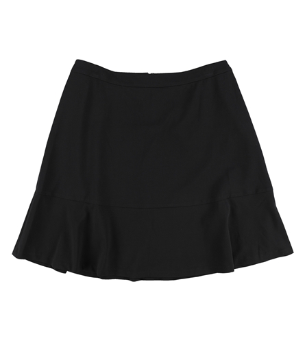 bar III Womens Solid A-line Skirt black 14W