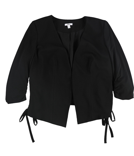 bar III Womens Open-Front Blazer Jacket black 1X