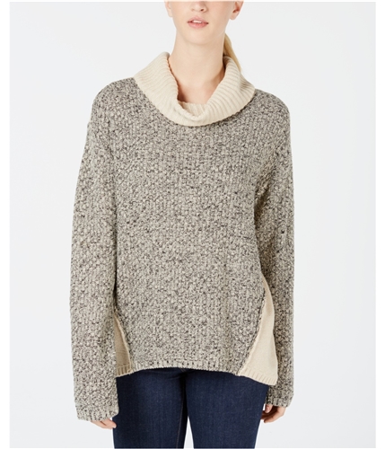 BCX Womens Cowlneck Knit Sweater beige L