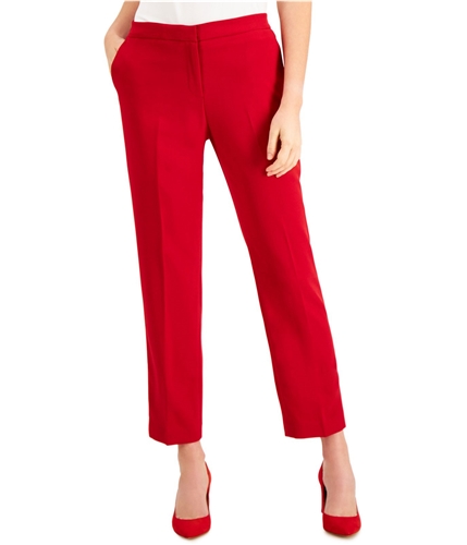 Kasper Womens Solid Casual Trouser Pants red 4x29