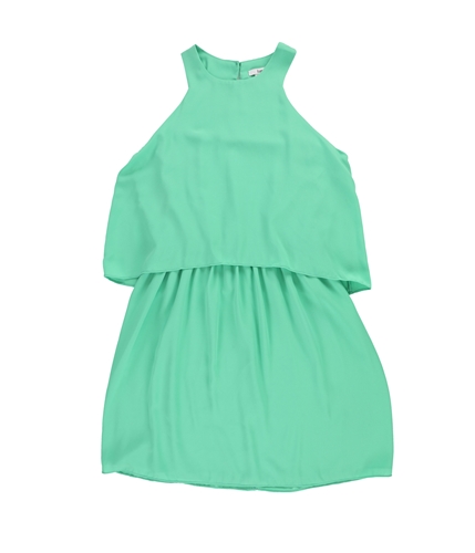 bar III Womens Cutout Popover Blouson Dress greencabbage S