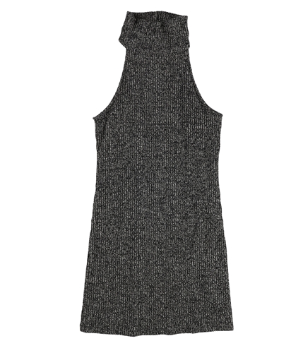 bar III Womens Knit Turtleneck Shift Dress blackcombo M