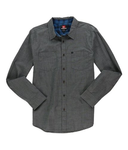 Quiksilver Mens Victory Stand Button Up Shirt blk M