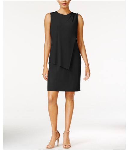 bar III Womens Scarf Asymmetrical Dress black XL