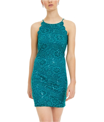 BCX Womens Lace Bodycon Dress teal 0