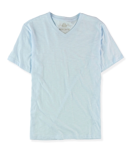 American Rag Mens Solid Color V-neck Basic T-Shirt icewater M