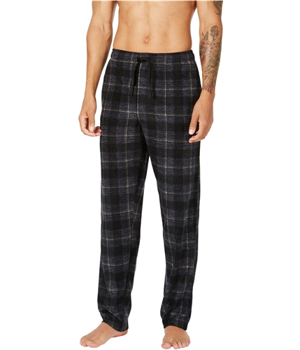 Perry Ellis Mens Plaid Pajama Lounge Pants gray S/32