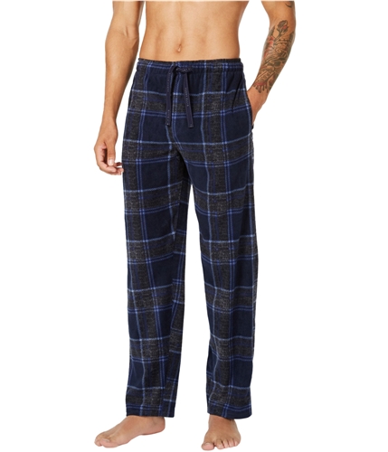 Perry Ellis Mens Plaid Pajama Lounge Pants charcoal M/31