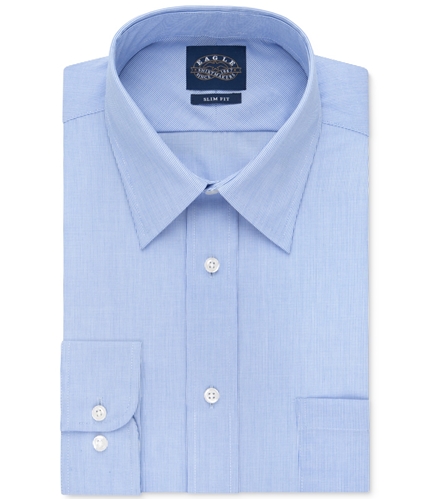 Eagle Mens Non-Iron Fineline Button Up Dress Shirt bluecrystal 14.5
