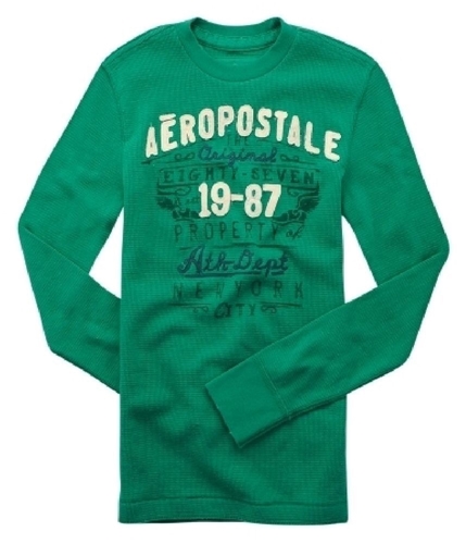 Aeropostale Mens 19-87 Thermal Knit Sweater cosmicgreen XS