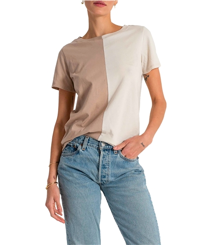 n:philanthropy Womens Murphy Colorblock Basic T-Shirt bonecuban XS