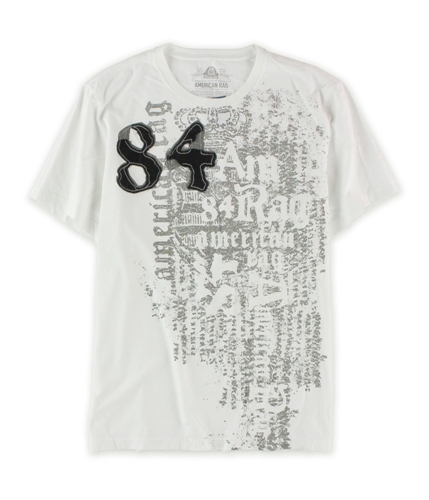 American Rag Mens Sept Infusion Logo Embellished T-Shirt white L