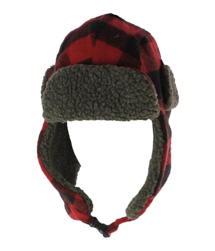 American Rag Mens Buffalo Sherpa Trapper Beanie Hat red One Size
