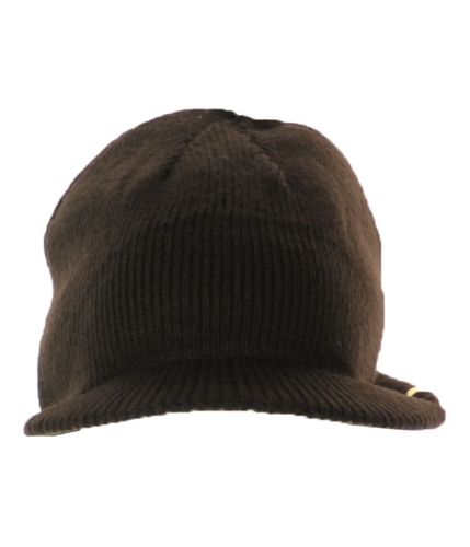 American Rag Mens Knit Reversible Brimmed Beanie Hat brown One Size
